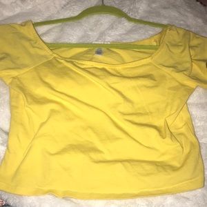 Yellow crop top